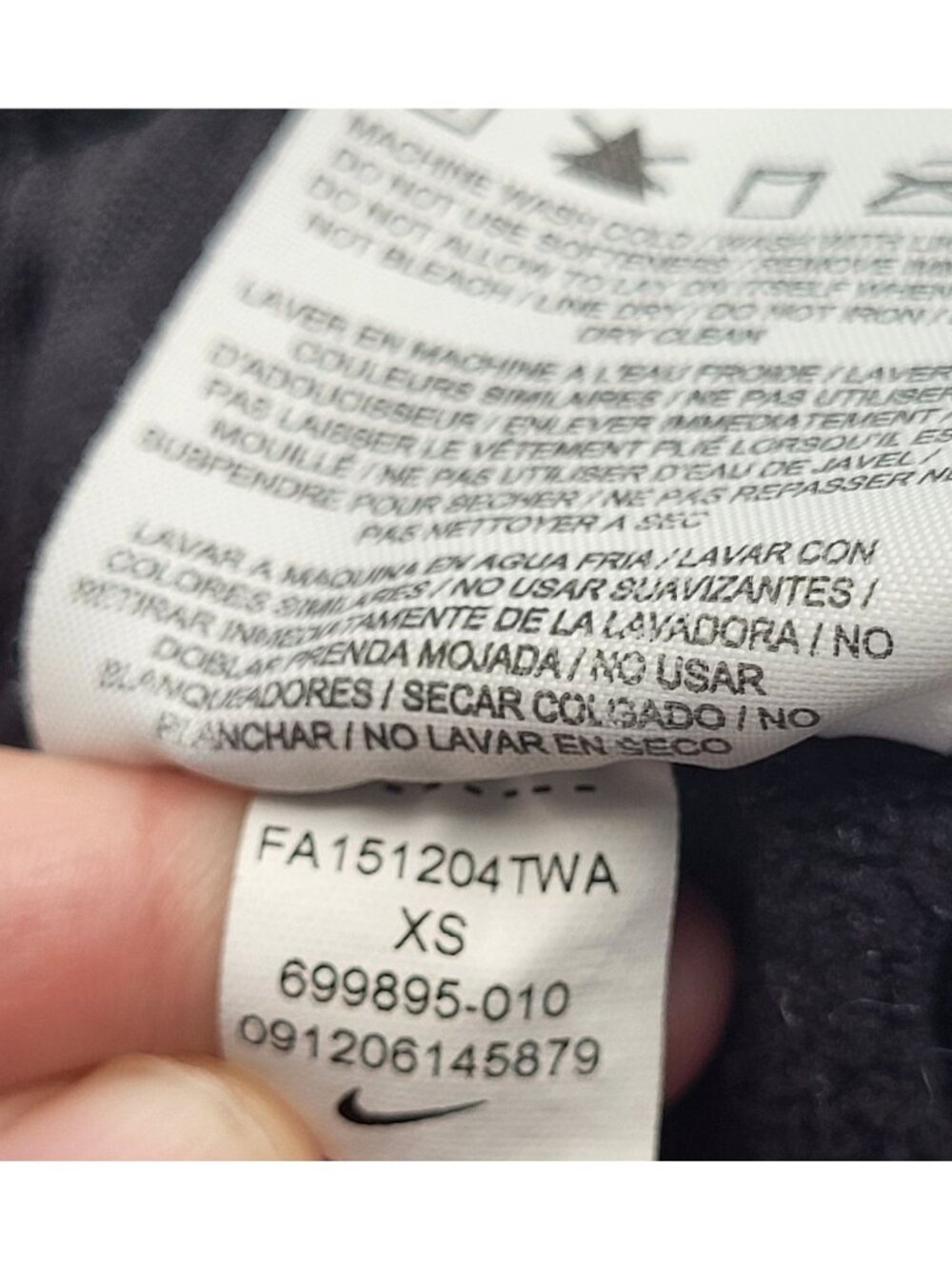 NIKE Boys SZ XS Therma-FIt Black Performance Track Pants Pull On Athletic - Picture 5 of 10
